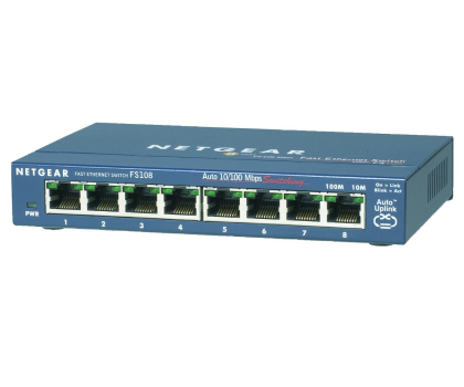 Switch Netgear 8p FS108-300PES (8x10/100Mbit)
